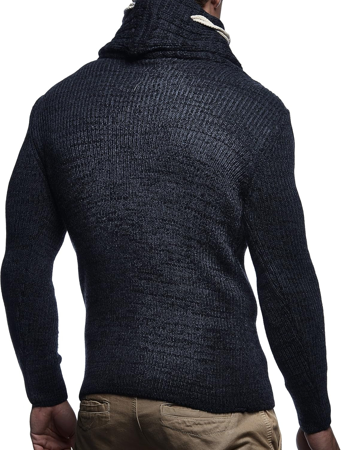 LN7135 Men'S Knitted Turtleneck Pullover