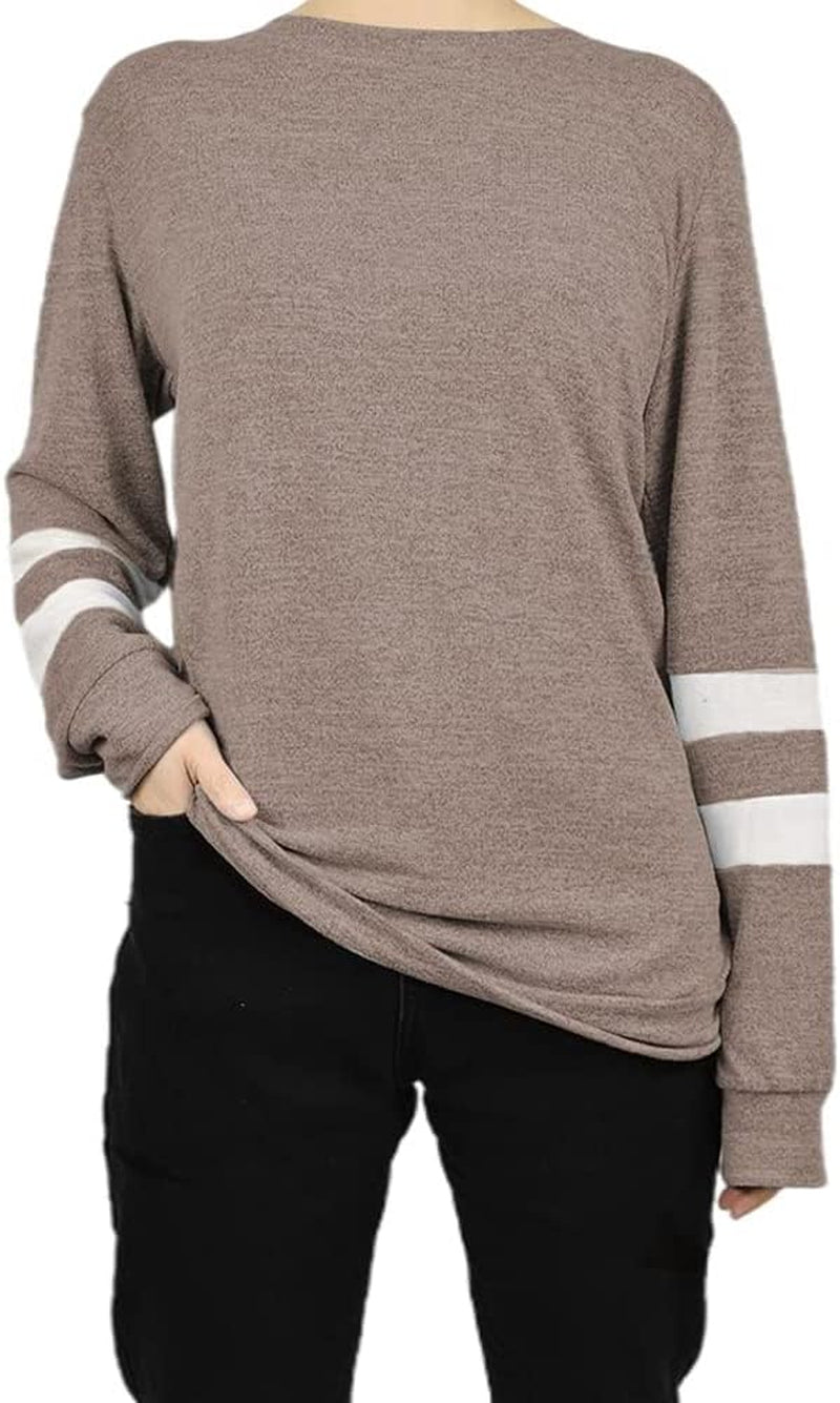 Women Casual Long Sleeve Sweatshirt Basic Pullover Shirts Tunic Oversized Fall Winter Tops Blouses