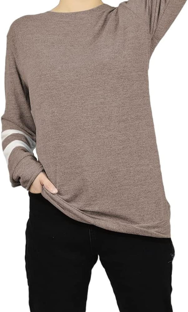 Women Casual Long Sleeve Sweatshirt Basic Pullover Shirts Tunic Oversized Fall Winter Tops Blouses