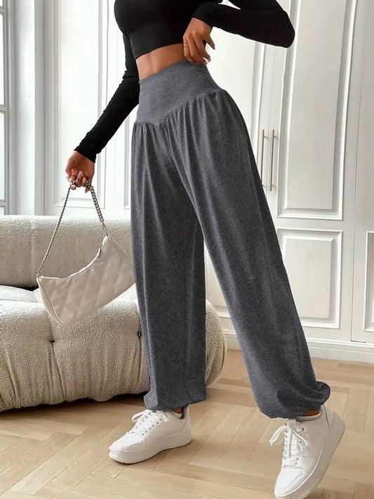 High Waist Women'S Leggings Lantern Pants Cuffed Pants Comfortable and Breathable Dance Pant Gym Fitness Jeggings