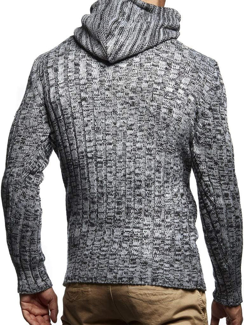 Slim Pullover Sweaters for Men with Hoodie - Men'S Knitted Sweater
