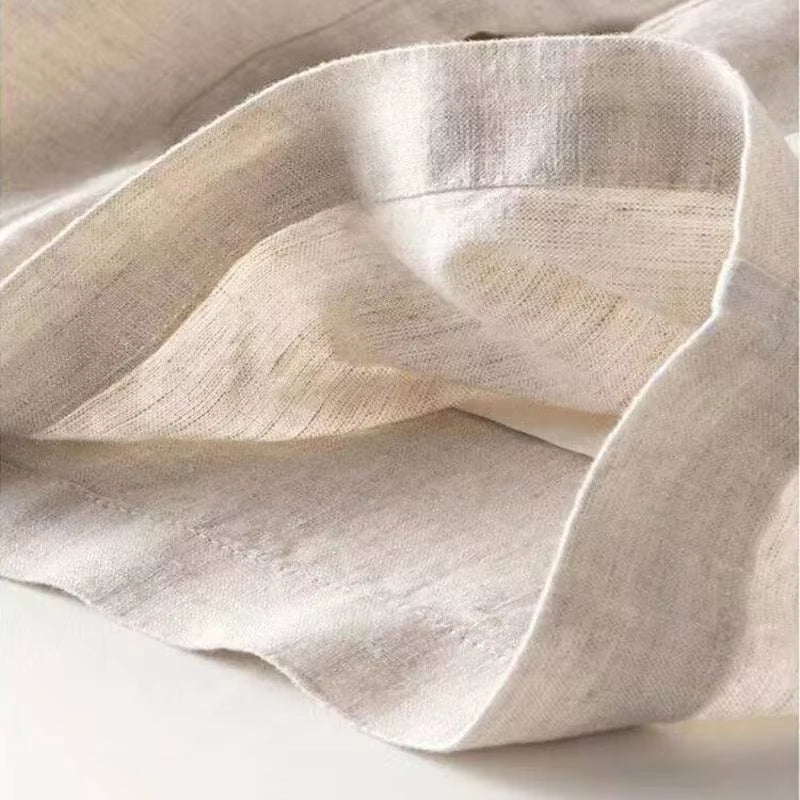 Summer Baggy Cotton Linen Pants Women Elegant High Waist White Wide Leg Pants Woman Casual Loose Straight Full Trousers Female