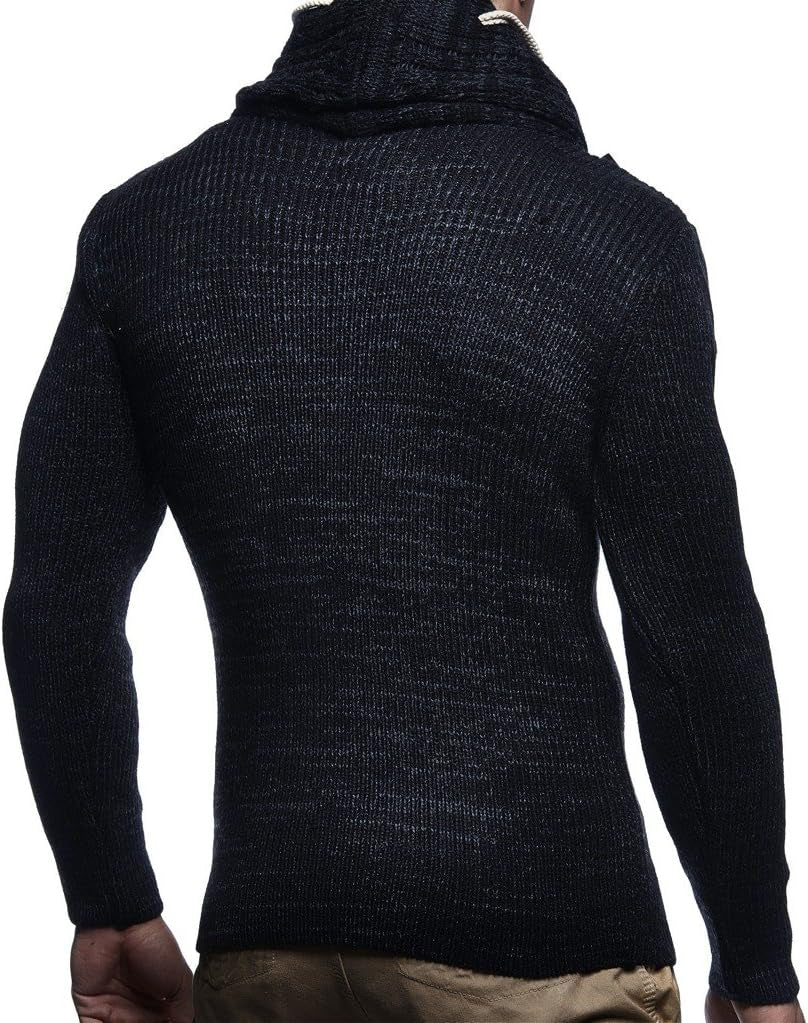 LN7135 Men'S Knitted Turtleneck Pullover