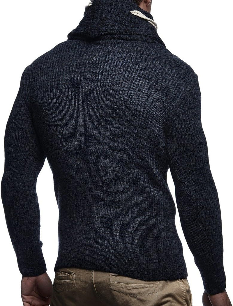 LN7135 Men'S Knitted Turtleneck Pullover