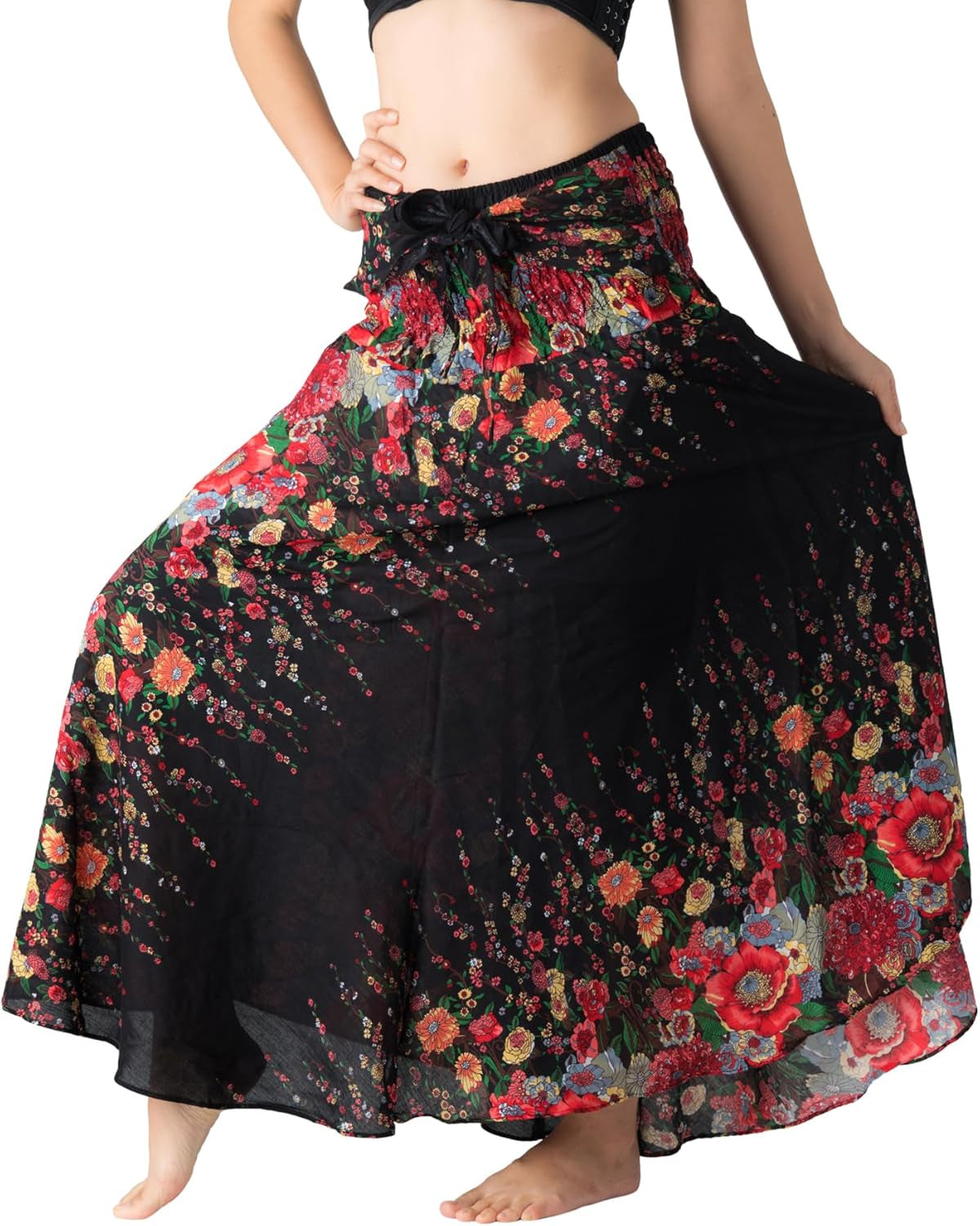 Long Skirts for Women Maxi Boho Skirt Floral Print