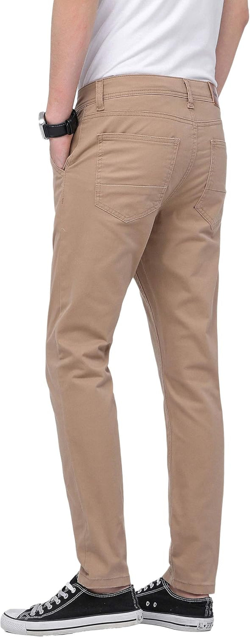 Men’S Skinny Khaki Pants Skinny Fit Chinos