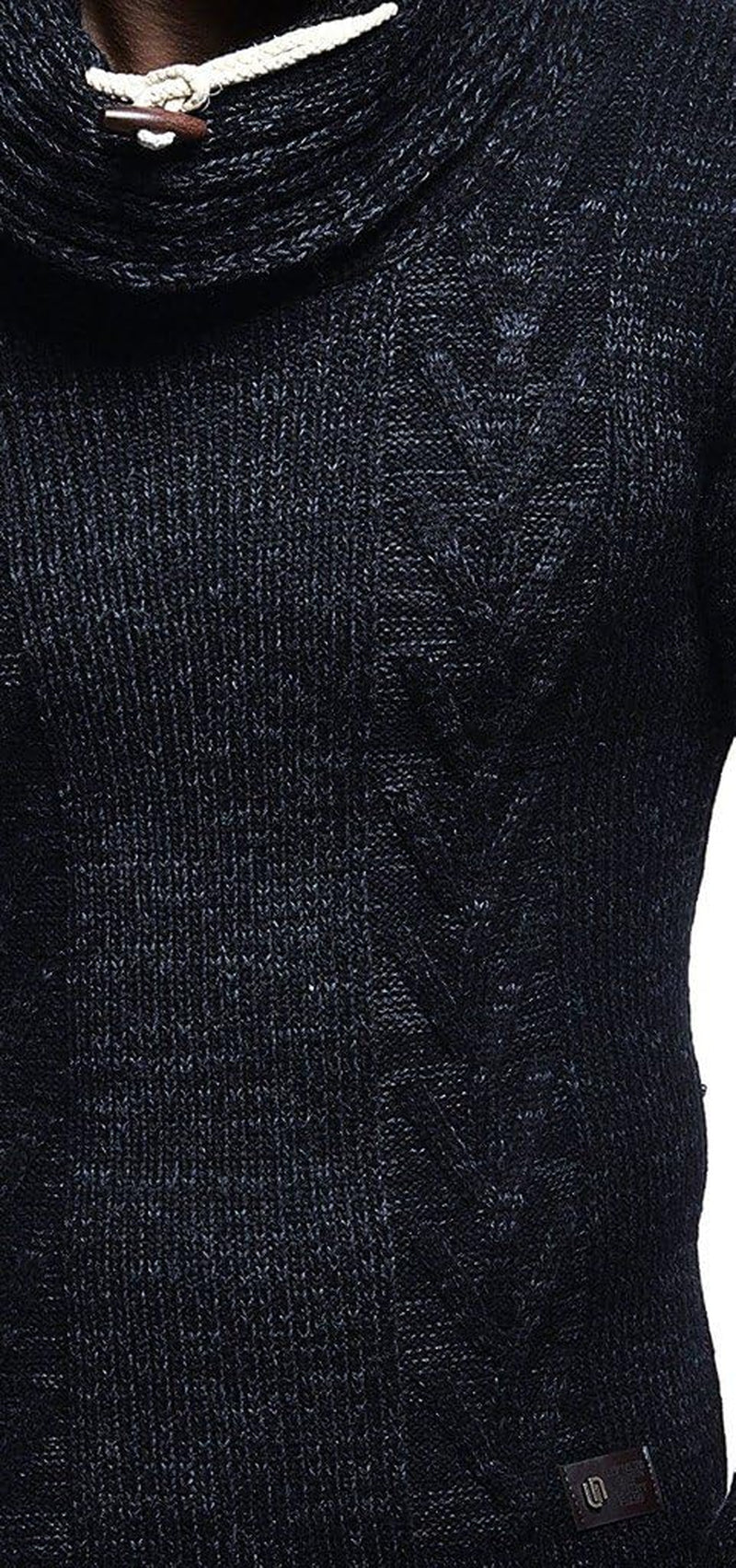 LN7135 Men'S Knitted Turtleneck Pullover