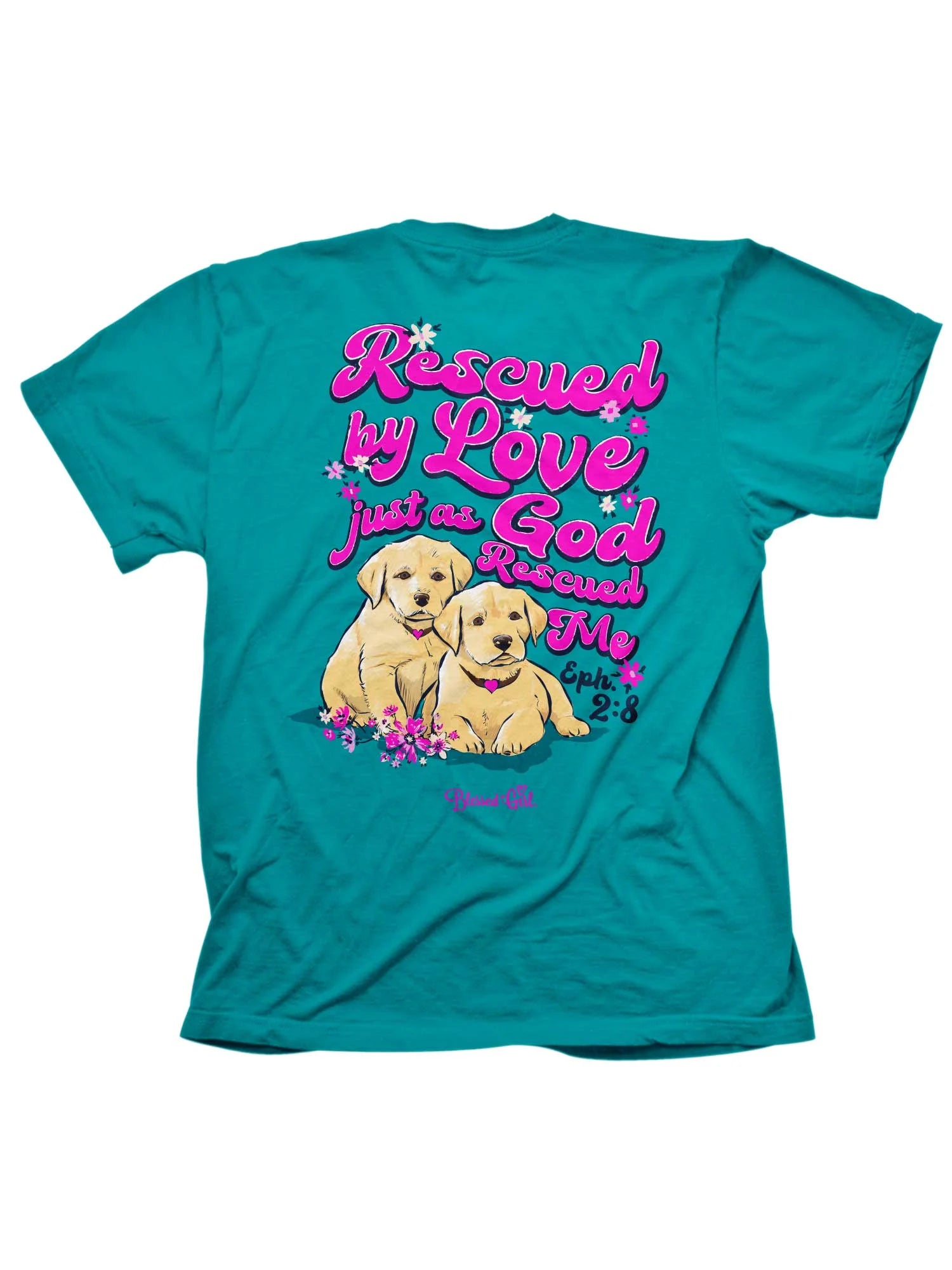 Womens T-Shirt Rescued by Love