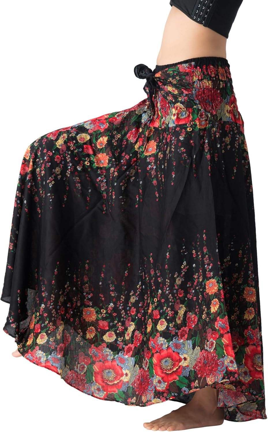 Long Skirts for Women Maxi Boho Skirt Floral Print