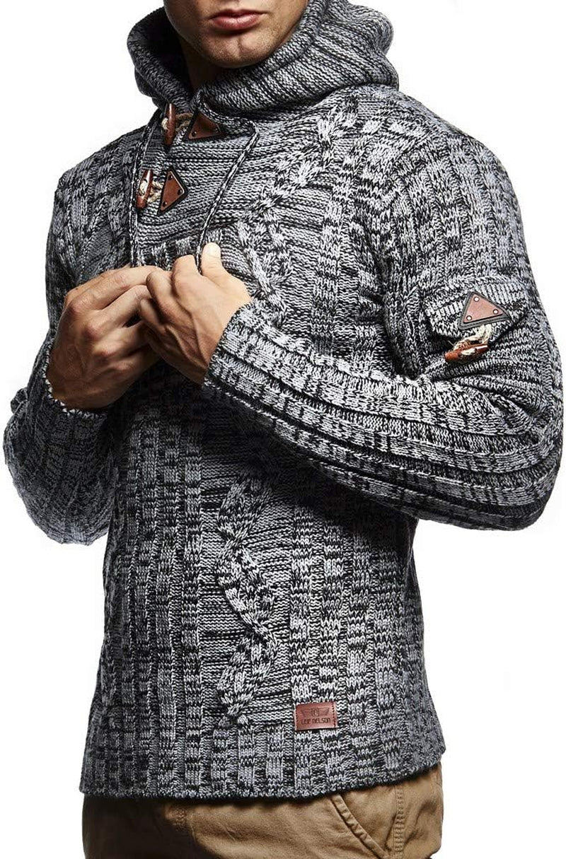 Slim Pullover Sweaters for Men with Hoodie - Men'S Knitted Sweater