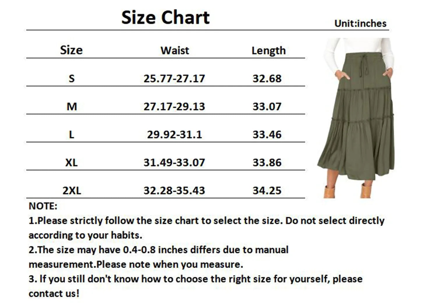 High Waist Midi Skirt for Women A-Line Pleated Skirts with Pockets Flowy Dresses